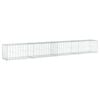 vidaXL Cesto gabi&atilde;o com cobertura 400x50x50 cm ferro galvanizado
