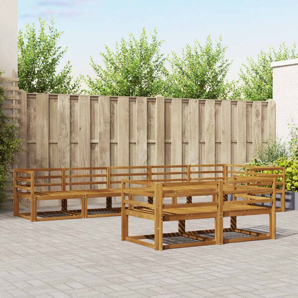 vidaXL Conjunto de Sof&aacute;s para Exterior 8 pcs Natural