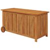 vidaXL Caixa de arruma&ccedil;&atilde;o p/ jardim c/ rodas 113x50x58cm ac&aacute;cia maci&ccedil;a