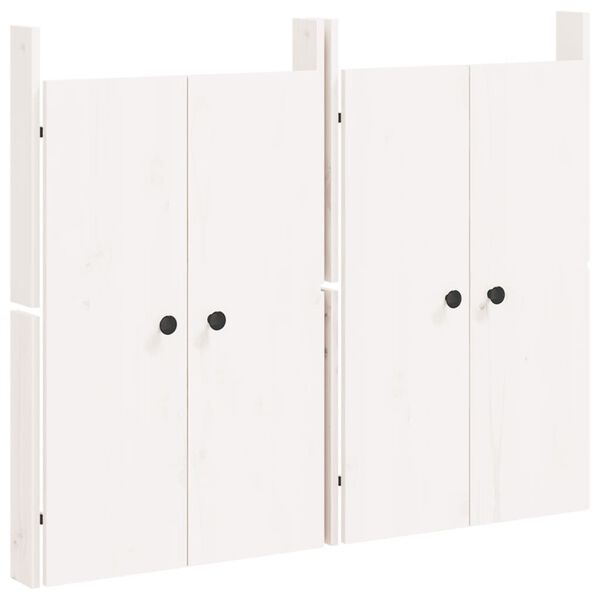 vidaXL Portas cozinha p/ exterior MEPPEL 2 pcs 50x9x82 cm pinho maci&ccedil;o branco
