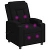 vidaXL Poltrona de massagem reclin&aacute;vel Preto 75 x 95 x 100 cm Tecido
