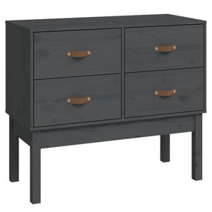 vidaXL Mesa consola 90x40x78 cm madeira de pinho maci&ccedil;a cinza