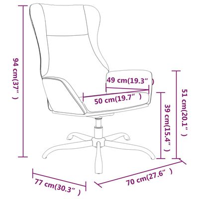 vidaXL Cadeira de descanso couro artificial castanho