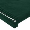 vidaXL Estrutura de cama c/ cabeceira 180x200 cm veludo verde-escuro
