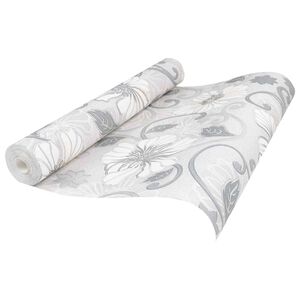 vidaXL Papel de Parede 3D S&oacute;lido Flor 10 x 0,53 m Tecido N&atilde;o Tecido