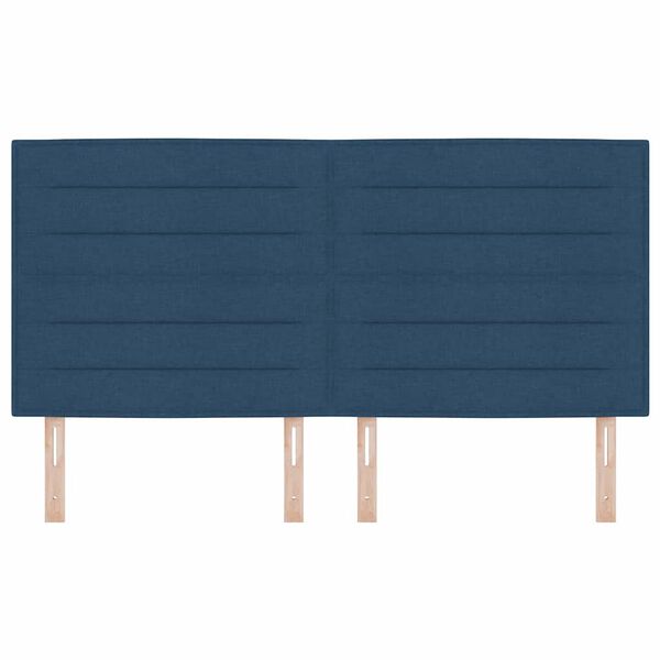 vidaXL Cabeceira com cabeceira Azul 180 cm Couro Sint&eacute;tico