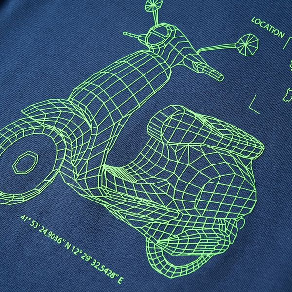 T-shirt de criança azul-escuro 140