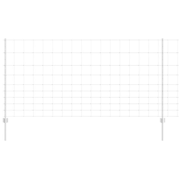 vidaXL Cerca com Poste Prateado 1,2 x 25 m A&ccedil;o
