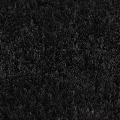 vidaXL Tapete de porta 80x100 cm fibra de coco tufada preto