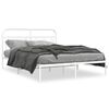 vidaXL Estrutura de cama com cabeceira 140x200 cm metal branco
