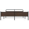 vidaXL Estrutura cama sem colch&atilde;o 200x200cm metal carvalho castanho