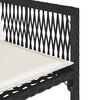 vidaXL 9 pcs conjunto de jantar p/ jardim c/ almofadões vime PE preto