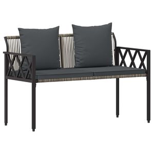 vidaXL Bancos de Exterior 2 -Seater 116 x 56 x 75 cm vime PE