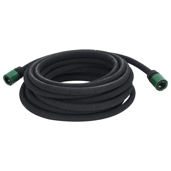 vidaXL Mangueira para rega gota-a-gota de jardim 10 m borracha preto
