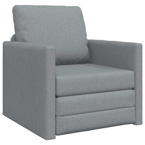 vidaXL Sof&aacute;-Cama 60cm Cinzento-claro tecido