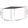 vidaXL Gazebo com telhado inclinado 400x400x270 cm 180 g/m² antracite