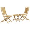 vidaXL 3 pcs conjunto de bistr&ocirc; em bambu