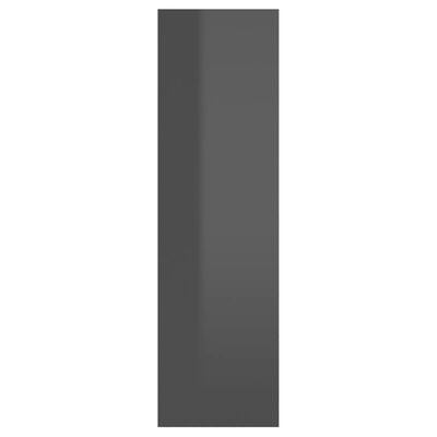 vidaXL Estante de parede 75x16x55 cm contraplacado cinzento brilhante