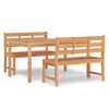 vidaXL 3 pcs conjunto de jantar para jardim madeira de teca maci&ccedil;a