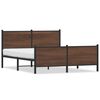vidaXL Estrutura cama sem colch&atilde;o 160x200 cm metal carvalho castanho
