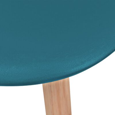 vidaXL Cadeiras de jantar 6 pcs plástico turquesa