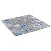vidaXL Ladrilhos mosaico 22 pcs 30x30cm vidro cinzento e azul