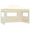 vidaXL Tenda dobr&aacute;vel com 3 paredes 3x4,5 m creme