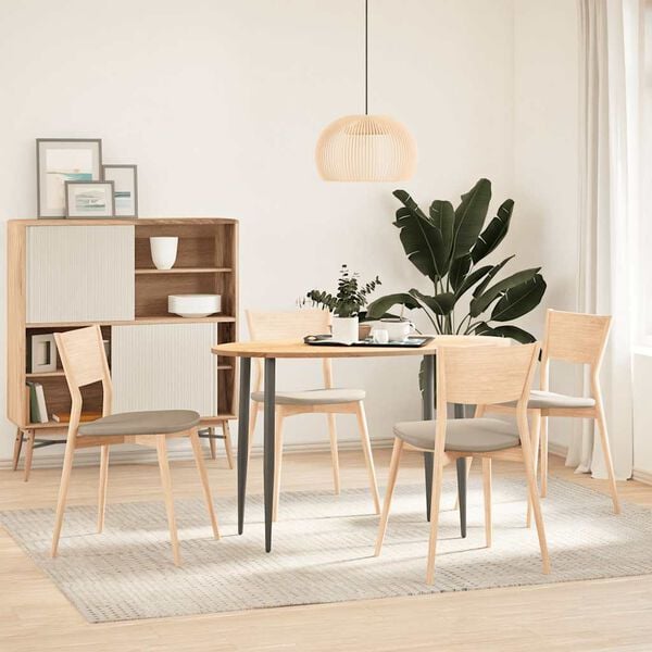 vidaXL Tampo de mesa 120x60x2 cm madeira de carvalho maci&ccedil;a oval