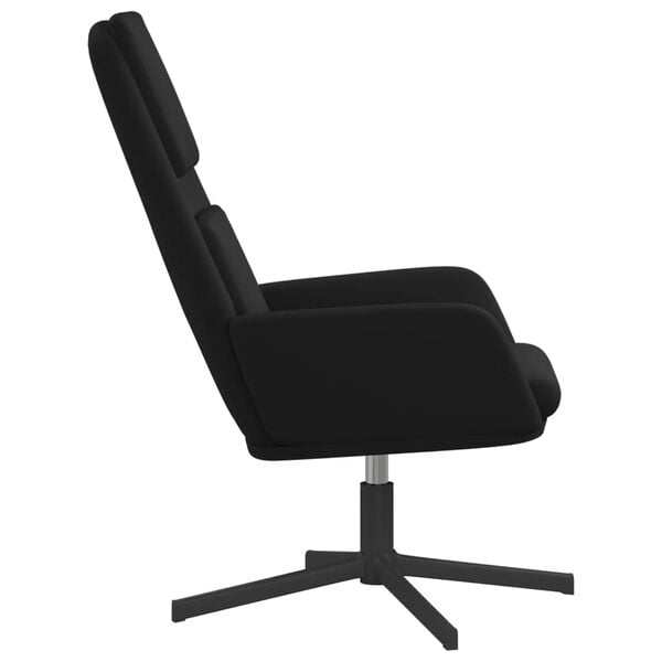 vidaXL Cadeira de descanso veludo preto