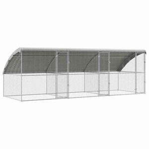 vidaXL Gaiola para galinhas 3 unid. Prateado 600 x 200 x 200 cm