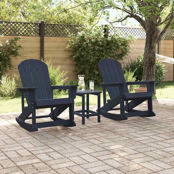 vidaXL Cadeiras de Baloiço Adirondack 2 pcs Azul-marinho HDPE