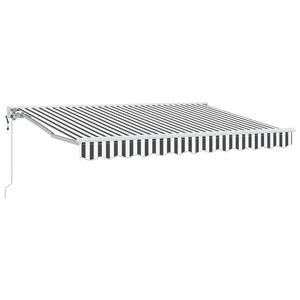 vidaXL Toldo Retr&aacute;til Antracite e Branco 300 x 200 cm