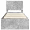 vidaXL Estrutura da Cama com cabeceira Cinza Concreto 90 x 190 cm