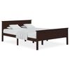 vidaXL Estrutura de cama 160x200 cm pinho maci&ccedil;o castanho-escuro
