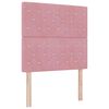 vidaXL Cama Box com colch&atilde;o com cabeceira Rosa 200 x 90 cm Poli&eacute;ster