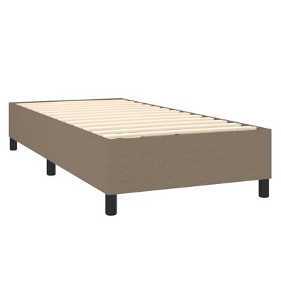 vidaXL Estrutura de cama com molas 80x200 cm tecido cinza-acastanhado