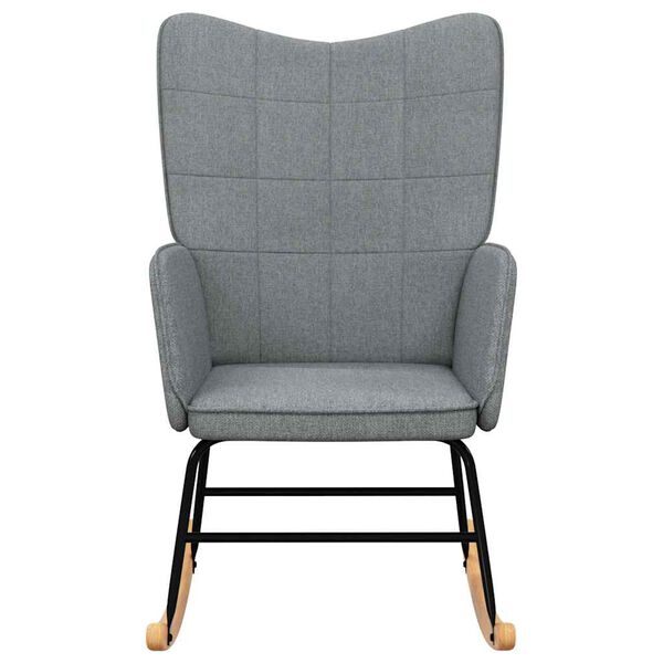 vidaXL Cadeira de baloiço tecido cinzento-claro