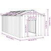 vidaXL Casota para cães com telhado 114x202x101 cm aço galvanizado