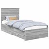 vidaXL Estrutura da Cama Cinza Sonoma 90 x 190 cm Derivados de Madeira