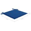 vidaXL Cadeiras de jardim c/ almofad&otilde;es azul real 8 pcs teca maci&ccedil;a