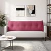 vidaXL Travesseiro para Costas Vinho Vermelho 160 x 24 x 50 cm Veludo
