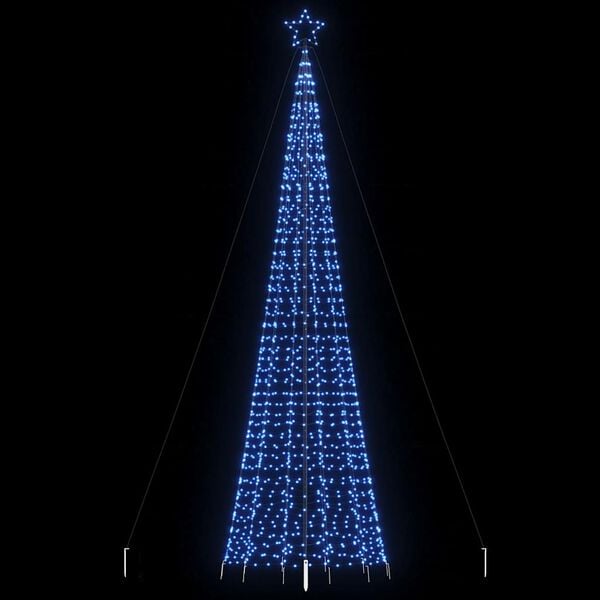 vidaXL Árvore de Natal LED com Spikes 1534 LEDs Azul 500 cm