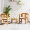 vidaXL Conjunto de m&oacute;veis 3 pcs Natural Madeira S&oacute;lida de Ac&aacute;cia