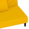 vidaXL Sofá-cama 2 lugares com duas almofadas veludo amarelo