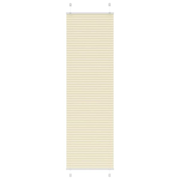 vidaXL Creme Plissada Cega 60x200 cm Largura Tecido 59,4 cm Poli&eacute;ster