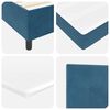 vidaXL Cama Box com colch&atilde;o Azul escuro 180 x 200 cm Veludo