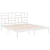 vidaXL Estrutura de cama super king pinho maci&ccedil;o 180x200 cm branco