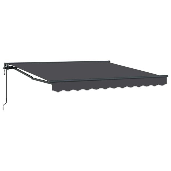 vidaXL Toldo Retr&aacute;til Antracite 300 x 250 cm Alum&iacute;nio e Tecido