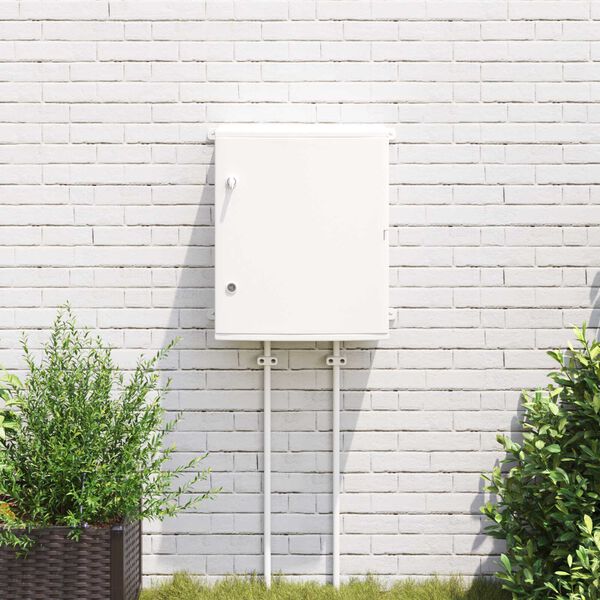 vidaXL Arm&aacute;rio de Controle Cinzeto 50 x 23 x 60 cm Pl&aacute;stico ABS