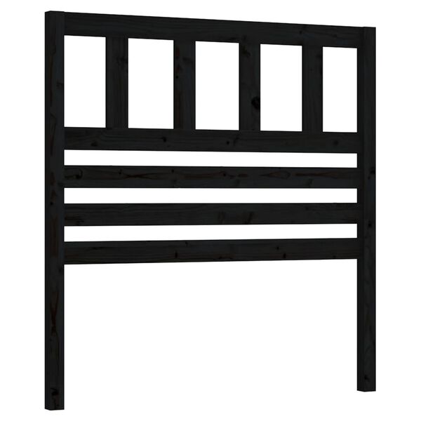 vidaXL Cabeceira de cama 96x4x100 cm pinho maci&ccedil;o preto